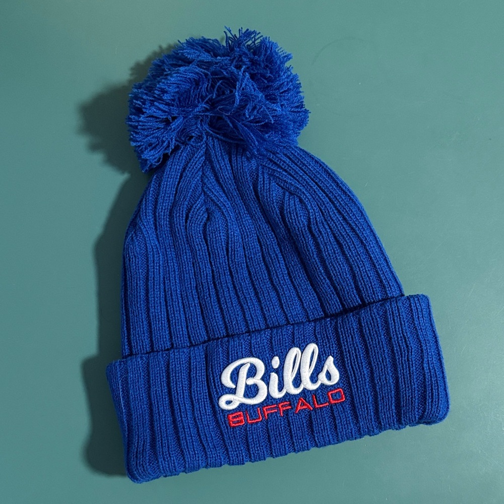 NFL Buffalo Bills Blue Knit Pom-Pom Hat